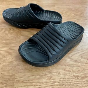 Hoka One One Ora Recovery Slide 2 Sandal in Black Size 6 Women